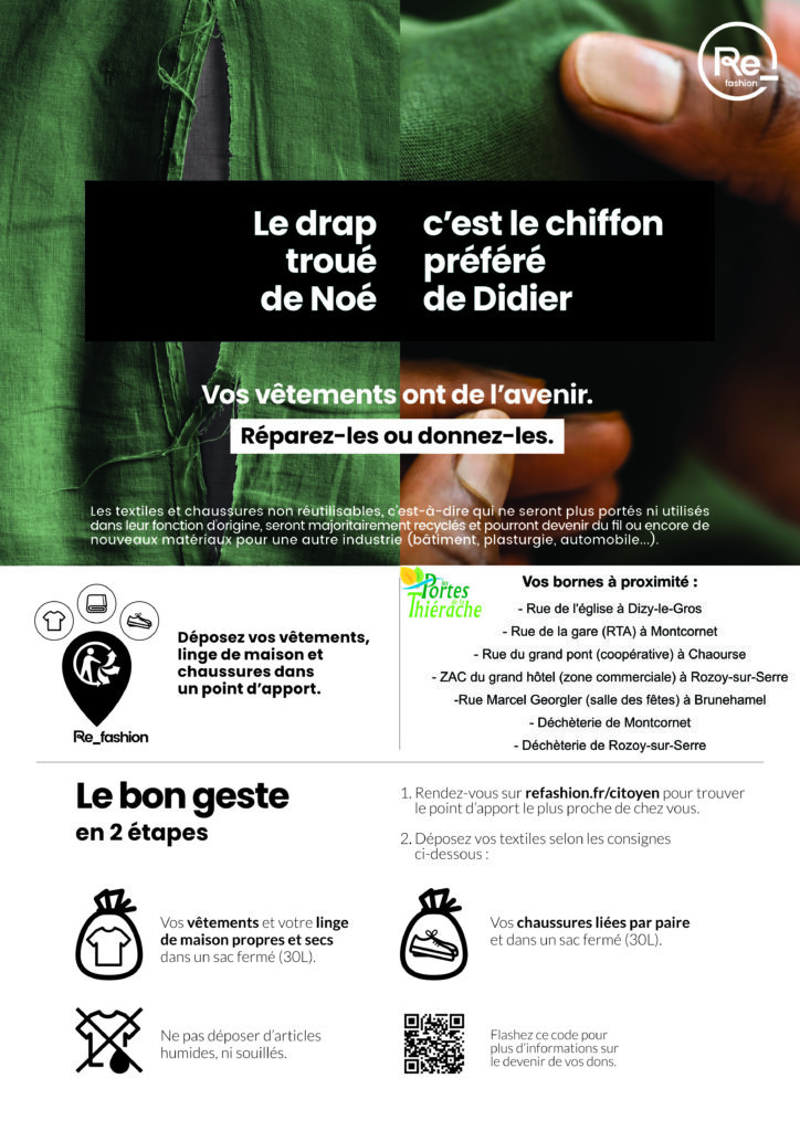 Affiche vêtements recyclage