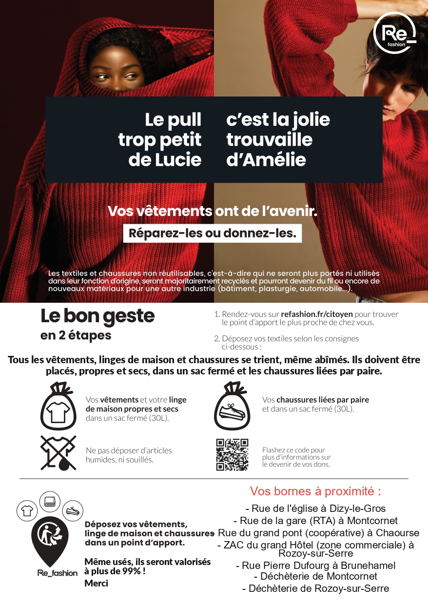 Affiche vêtements recyclage
