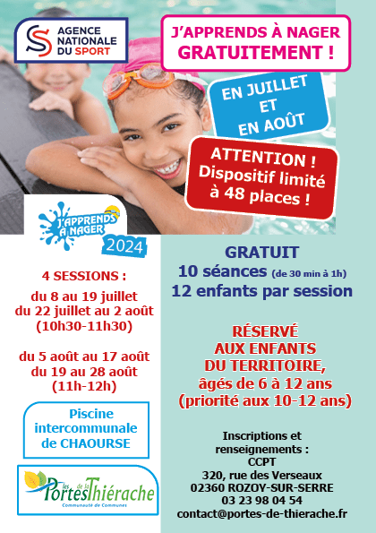 J'apprends à nager flyer