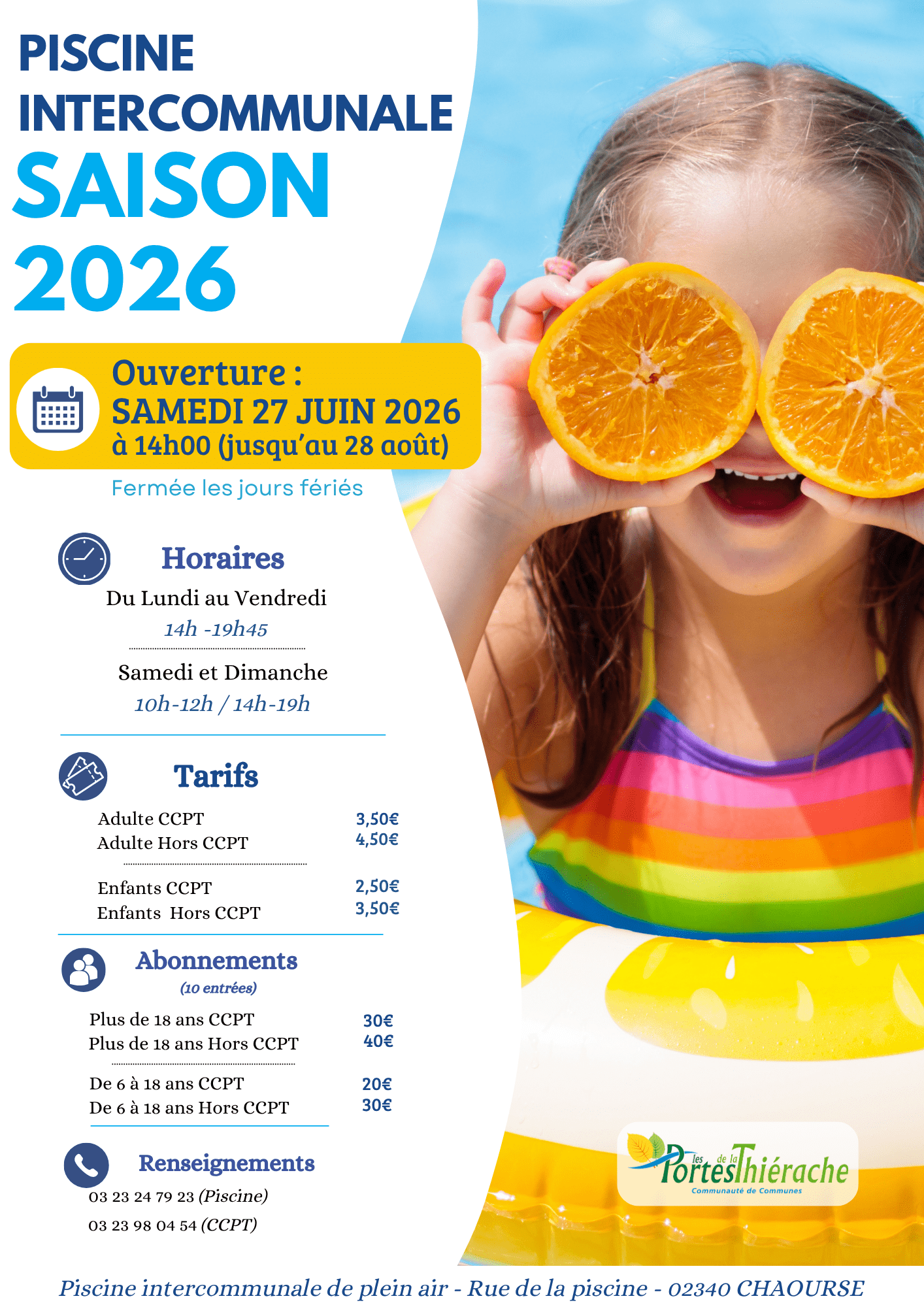 Flyer piscine 2026