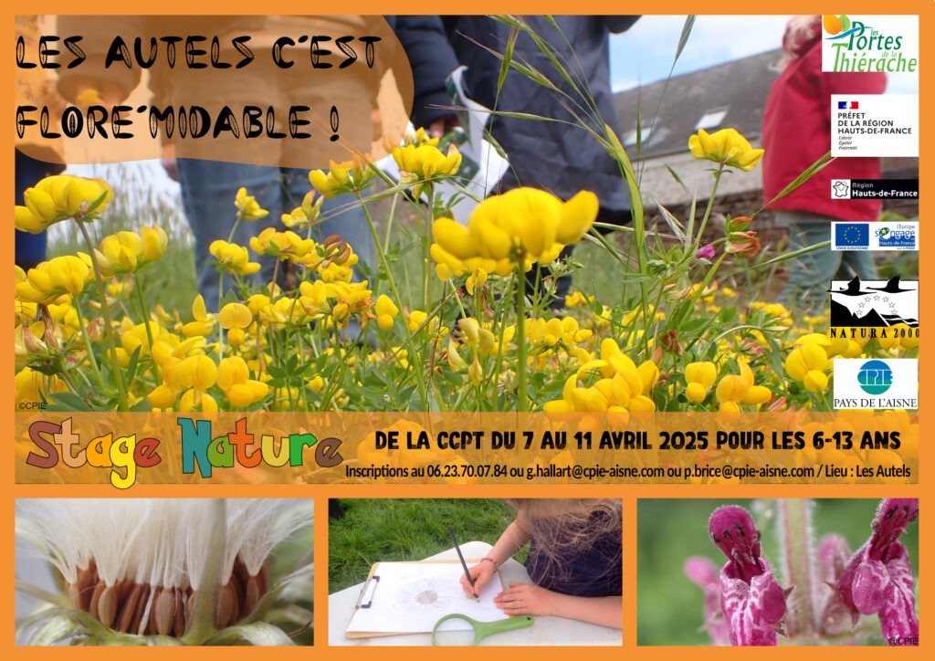 Affiche du stage nature avril 2024