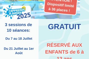 Affiche J'apprends à nager 2025