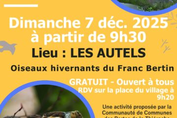 Affiche sortie nature du 7 décembre 9h30 aux Autels