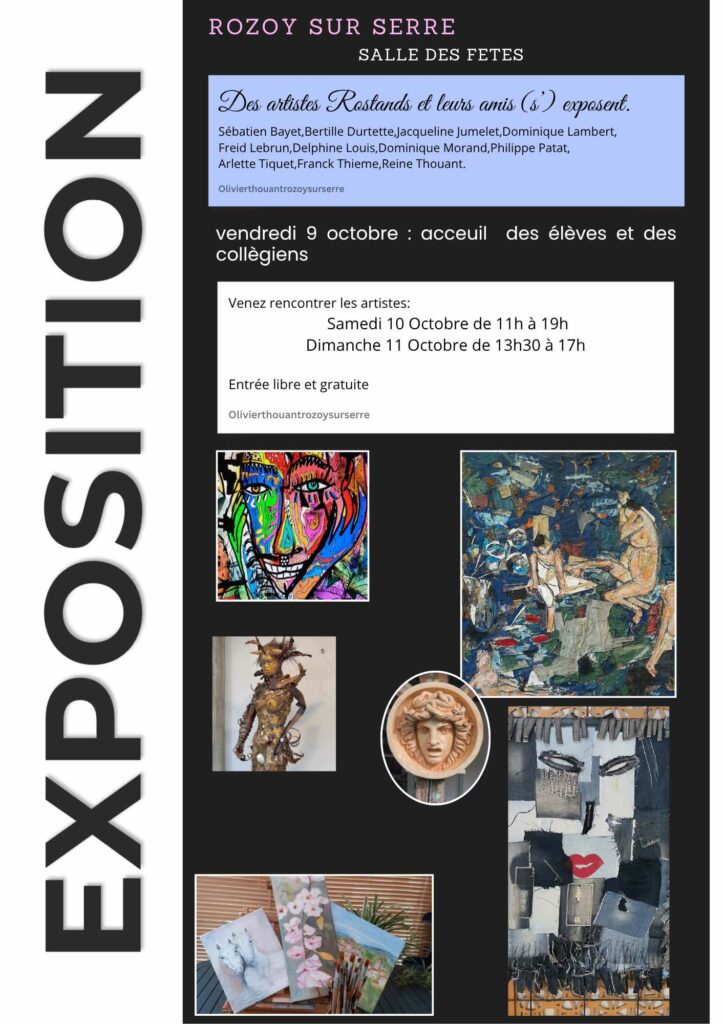 Affiche Exposition d'art Rozoy-sur-Serre, Samedi 10 et dimanche 11 octobre 2026